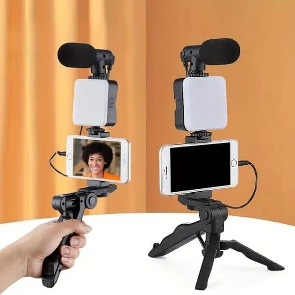 Vlogging Kit: All-in-One Video Making Kit with Tripod Stand, 0