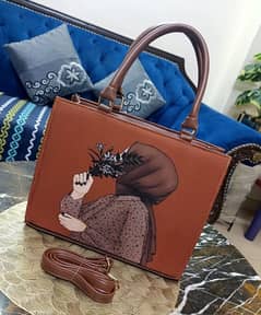 Stylish Hijabi Print Handbag | Tote & Crossbody Bag |  New Arrival!