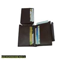 Men's Leather Plain Bifold Wallet