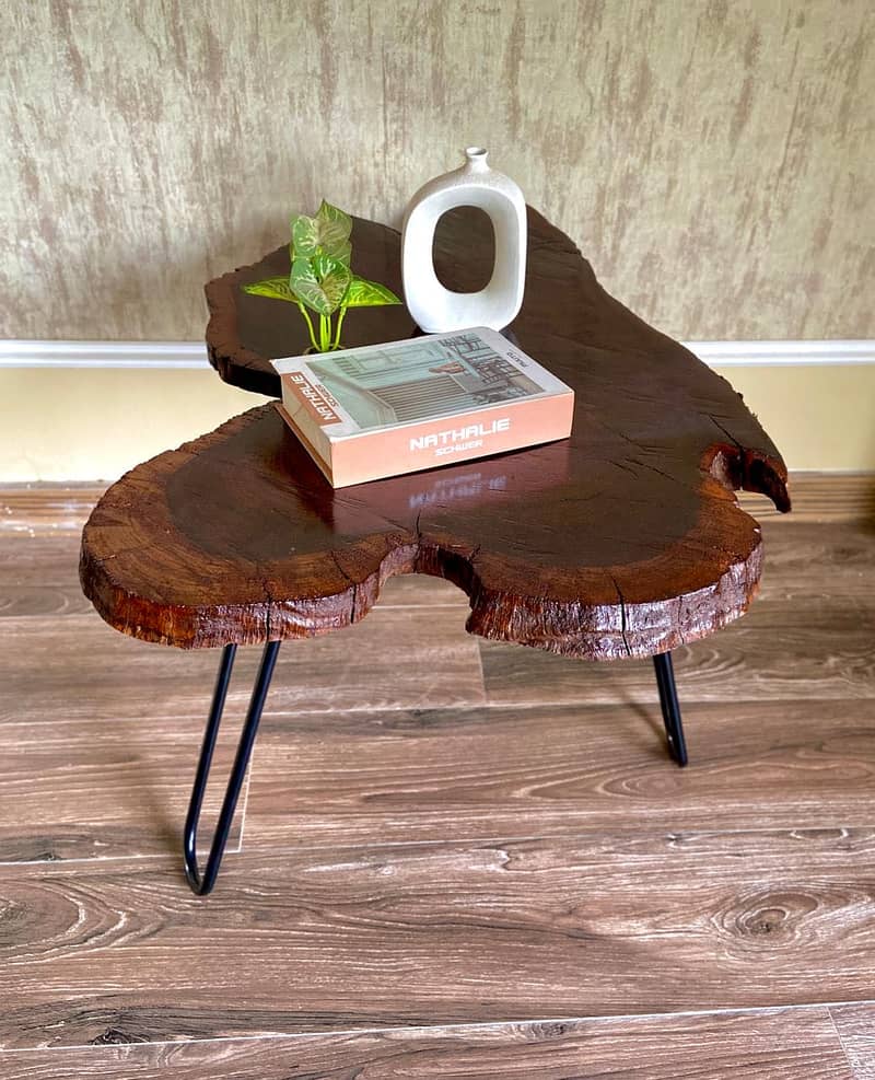 Raw wood coffee table 1