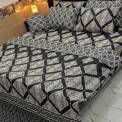 7 PC Salonica Cotton Printed Comforter Set