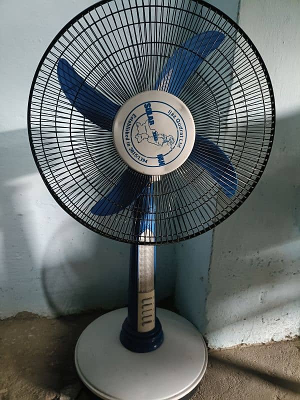 DC Table fan in good condition with light . 2