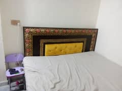 bed with spring mattress