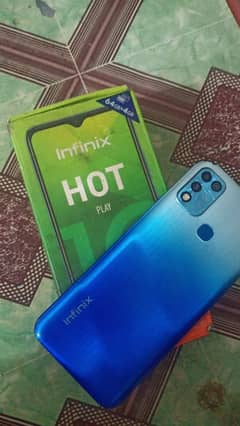 Infinix hot 10 play with box for sale