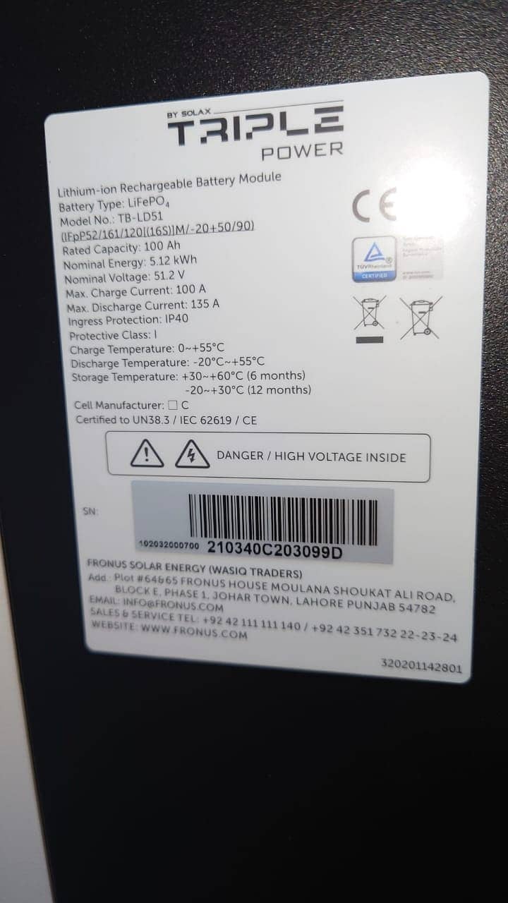 Solax Lithium Battery 48V 100Ah (5year warranty) 4
