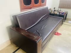 leather sofa cum bed