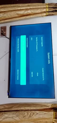 45-inches 4-k Ultra HD smart T. V latest android version in Metal body