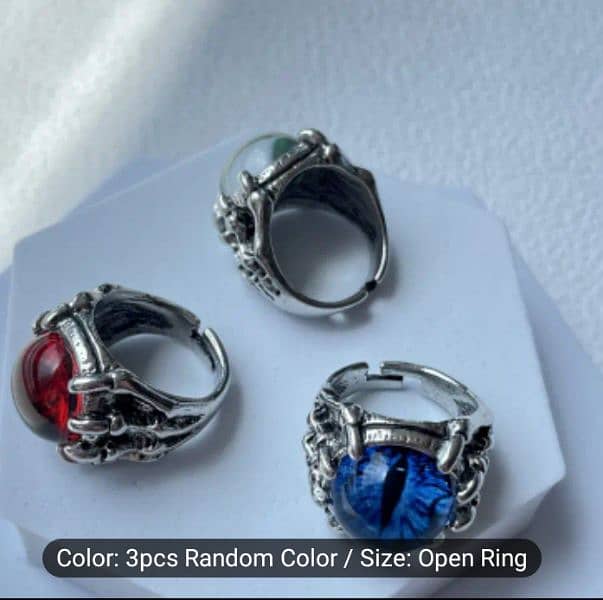 ring alloy +6pic skull devil eyes 9
