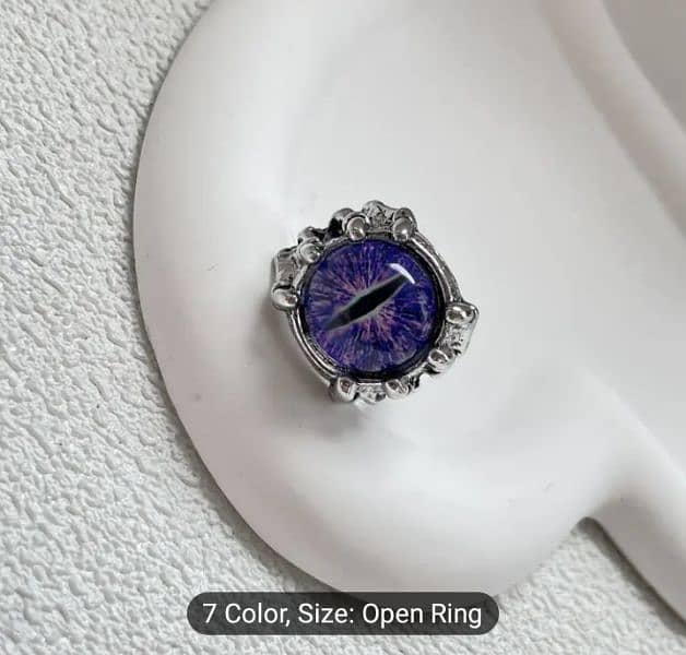 ring alloy +6pic skull devil eyes 11