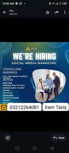 Home base and office base work available