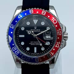 Stainless Steel Rubber Strap Watch With Heavy Master Lock