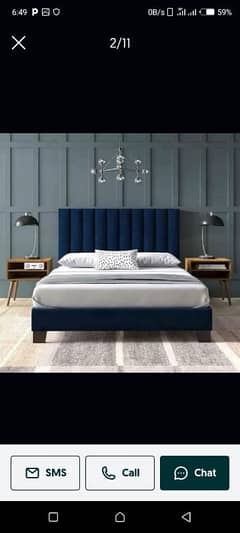 full poshish king size bed with 2 side table available  0327 6047814