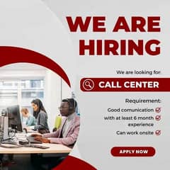 Call center job in Lahore