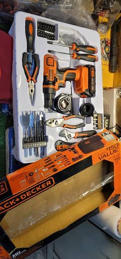 black & decker cordless drill kit LdX120 black+decker &  dry dent kit