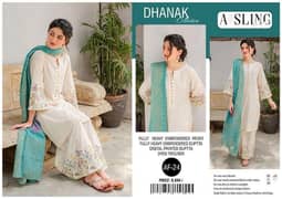 3 PC Women Unstiched Embrodered suit