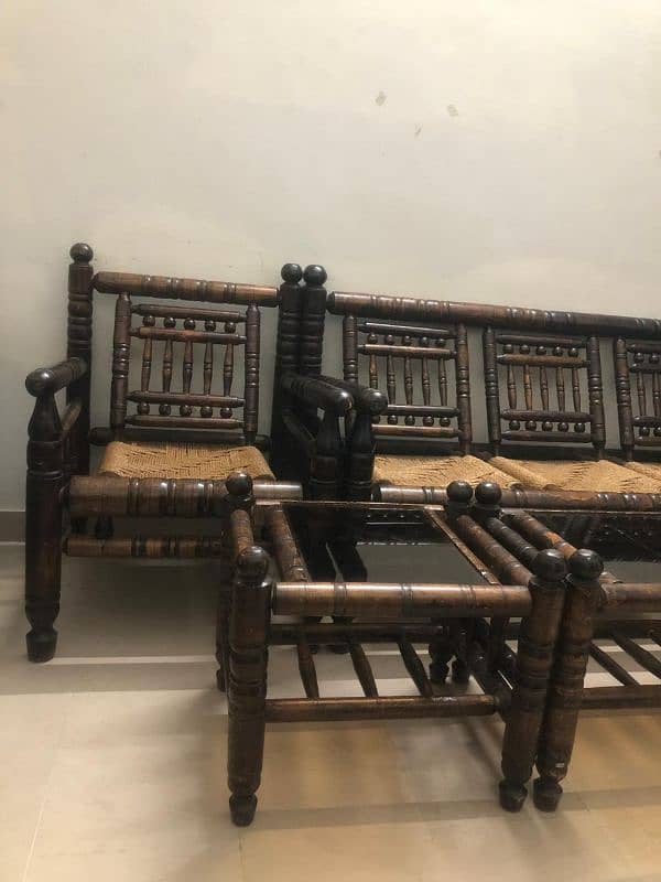 5 seater sofa set with 1 table and 2 side tables 0