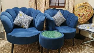 Bedroom chair with coffee tables
