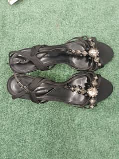 black designer heels