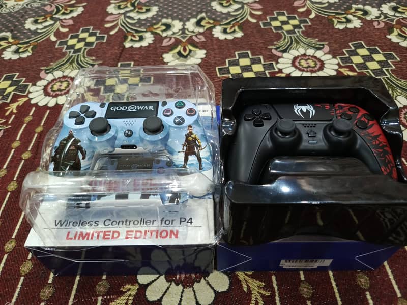 Ps4 slim with two specific wireless controllers 1
