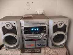 Home theater amplifier speaker woofer cassette Aux With Box Remote