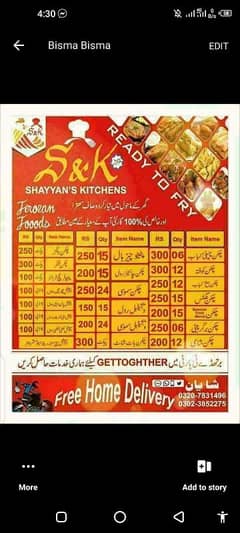 need required.  Chief. for. Desi food