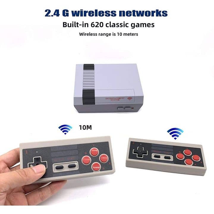 Wireless gamepad Mini 620 80s FC Wireless Video Game Console Retro 1