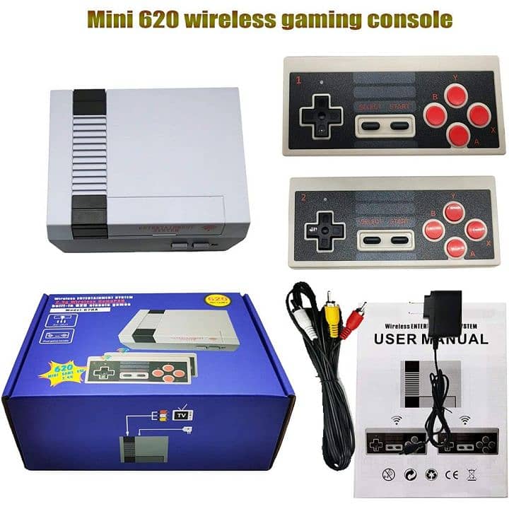 Wireless gamepad Mini 620 80s FC Wireless Video Game Console Retro 3