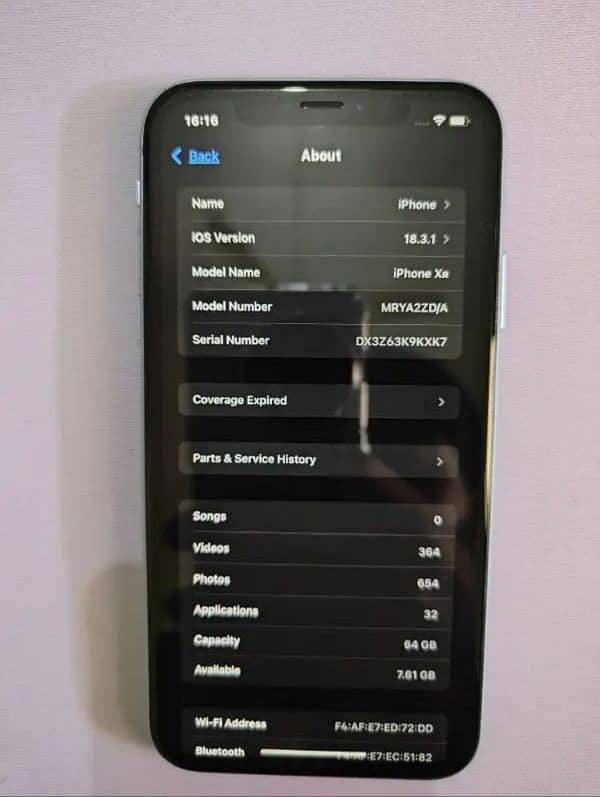 iphone XR non PTA sim time available 6