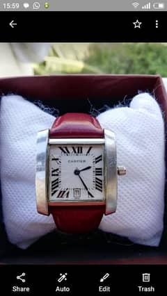 seiko 5 automatic, guess moon face, Cartier tank