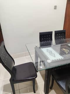 Black dining table