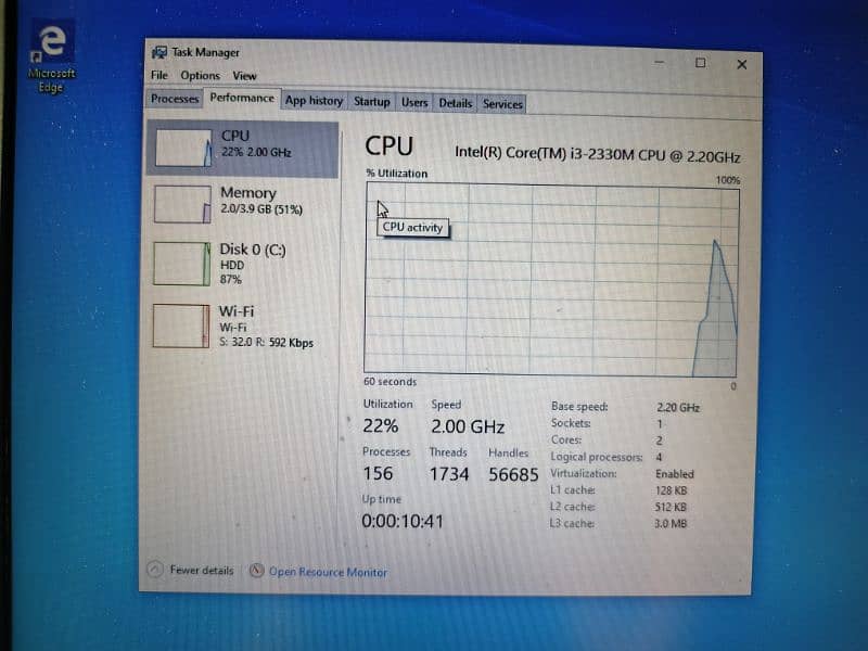 Dell latitude e6520 i3 2nd 4gb 300gb black color 2