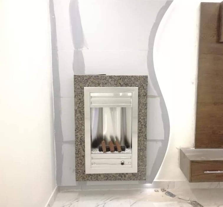 Electric fireplace . Marble fireplace - fire place - Pvc wall panel 11