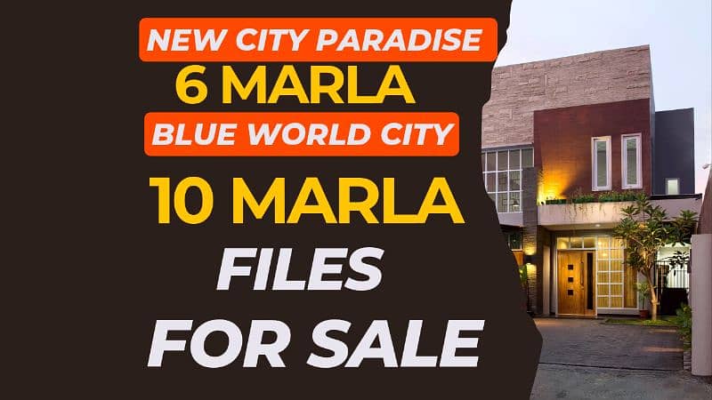 New City Paradise & Blue World City Plot Files For Sale 0