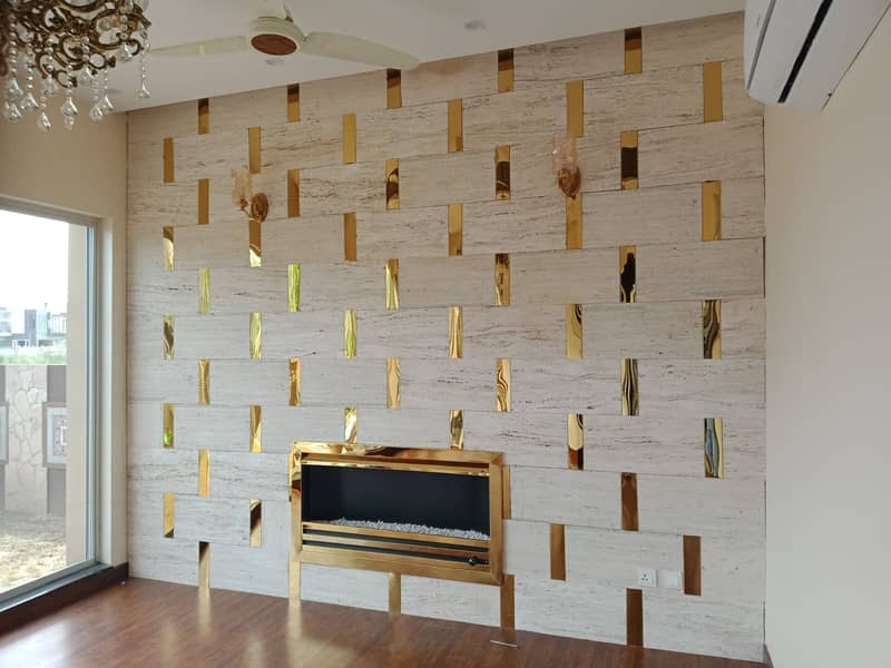 Wood Wall Panel | Luxury Gold Metal Wall Panel | Wall Panel 6