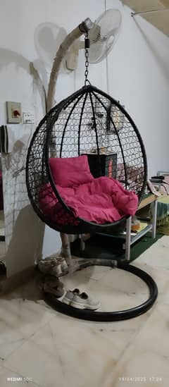 Almost new swing jhoola with cushions
