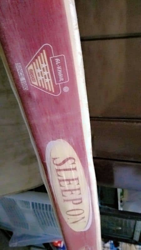 double bed with mattress 1 saide table good condition 5