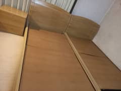 Solid wooden Bed with one side table for sale