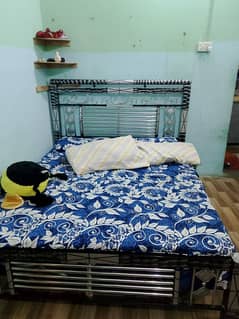 bed, mattress, wardrobe