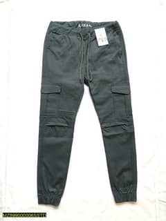 1 pc Men Cotten plain cargo pants with 6 pockets