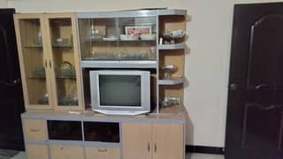 Divider center table with tv