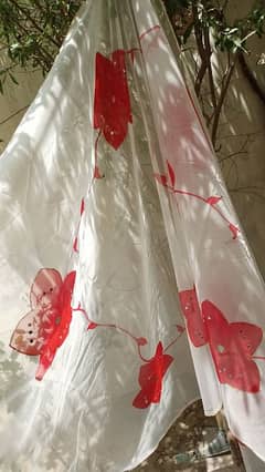 Hand Embalished painted duppata