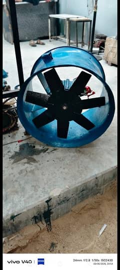 Blower fan single phase 2hp motar 22inch saiz
