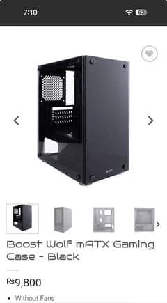 Boost Wolf mATX Gaming Case With Thunder Fans