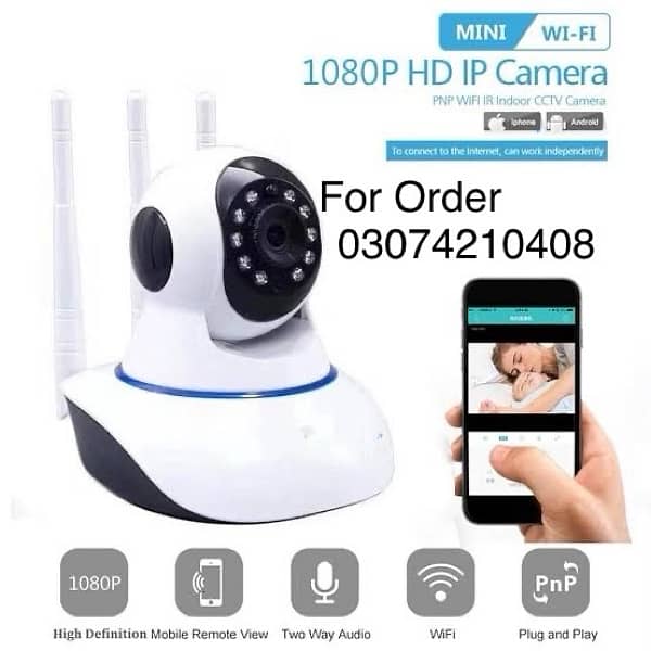 Wireless Cctv security home wifi Camera mobile app v380 memory card 0