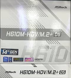14th Gen/ 13th Gen/ 12th Gen ASRock H610M-HDV/M. 2+ D5 / Motherboard