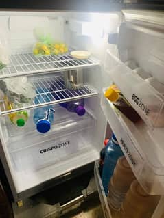 grey color fridge
