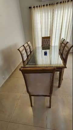 Dining table and Eight chairs
