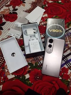 Vivo V50 Lite 5G 12/256 just box open gold colour