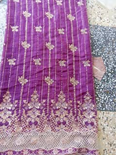 3 piece silk suits having katdana embroidery. 3 suits