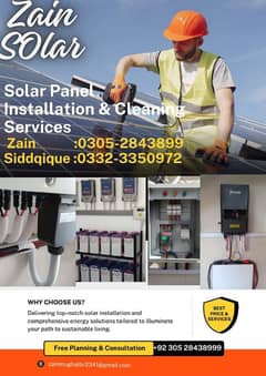 solar installation and cleaning